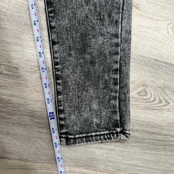 Bamboo Acid Wash High Rise‎ Skinny Jeans Black Wash Denim Pants Size 9/10 - Picture 7 of 8